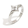 316L Surgical Stainless Steel with Clear Cubic Zirconia Finger Rings WGD89A7-06-1