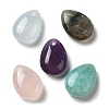 Natural Mixed Gemstone Teardrop Charms G-M410-01-1