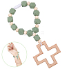 Wood & Silicone Beads Hanging Ornametns HJEW-BM00069-7
