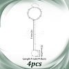 4Pcs Brass Satellite Chains Finger Ring Bracelets BJEW-HY0001-05S-2