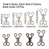 Gorgecraft 96 Sets 8 Style Metal Sewing Hooks and Eyes Fasteners IFIN-GF0001-20-2