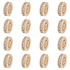 DICOSMETIC Brass Micro Pave Clear Cubic Zirconia Beads KK-DC0001-47-1