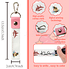 PU Leather & Cotton Name Marker Keychain AJEW-WH0514-035-2