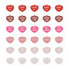 Beadthoven 30Pcs 6 Colors Valentine's Day Opaque Acrylic Pendants SACR-BT0001-03-1