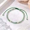 Natural Green Aventurine Braided Bead Bracelets BJEW-JB11241-03-1