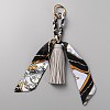 PU Leather Tassels Keychain LS-KEYC-WH0004-27-1
