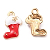 Christmas Theme Alloy Enamel Pendants ENAM-E010-03KCG-1