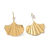 Ion Plating(IP) 304 Stainless Steel Ginkgo Leaf Dangle Earrings for Women EJEW-K243-03G-3