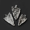 Natural Quartz Crystal Pendants G-E581-02P-2
