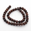 Frosted Natural Tiger Eye Round Bead Strands X-G-M272-16-8mm-2