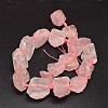 Nuggets Natural Rose Quartz Bead Strands G-F289-30-2