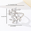 Brass Micro Pave Cubic Zirconia Finger Rings for Women FU0623-5-2