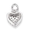 Brass Micro Pave Cubic Zirconia Charms ZIRC-P060-41-3