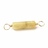 Natural Topaz Jade Connector Charms PALLOY-JF01454-02-5