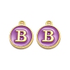 Golden Plated Alloy Enamel Charms ENAM-Q437-12B-1