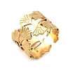304 Stainless Steel Adjustable Open Cuff Rings for Women LS-RJEW-U060-03E-G-2
