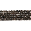 Natural Silver Sheen Obsidian Beads Strands G-E608-A02-A-1