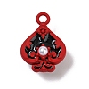 Spray Painted Alloy Pendants PALLOY-S038-07B-1