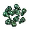 Dyed Synthetic Turquoise 3 Hole Guru Beads G-C198-01C-06-1