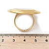 Flat Round 304 Stainless Steel White Shell Finger Rings for Women RJEW-G346-05G-02-5