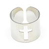 Adjustable Stainless Steel Cuff Finger Rings RJEW-S038-048-1