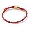 Leather Braided Cord Bracelets BJEW-G675-06G-15-6