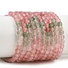 Gradient Color Natural Red and Green Strawberry Quartz Beads Strands GG-NH0007-C02-01-1