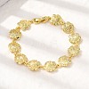 Summer Beach Brass Micro Pave Clear Cubic Zirconia Shell Shape Link Chain Bracelets BJEW-C118-02B-G-3