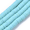 Handmade Polymer Clay Bead Strands X-CLAY-S094-6mm-B05-1