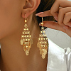 Unique Tassel Design Retro Hamsa Hand Hoop Earrings for Women ZS4782-1