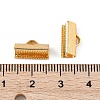 SHEGRACE Brass Ribbon Crimp Ends XGR0063G-58G-3