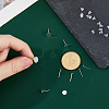 5 Pairs 5 Styles 925 Sterling Silver Flat Round Pad Stud Earring Findings STER-DC0001-92-3