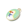 Printed Alloy Pendants ENAM-F160-02B-G-2