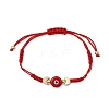 Adjustable Lanmpword Evil Eye Braided Bead Bracelet BJEW-JB11062-2