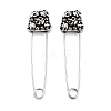 Halloween Skull 316 Surgical Stainless Steel Safety Pin Hoop Earrings for Women EJEW-Z050-30AS-1