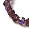 Electroplate Transparent Glass Beads Strands EGLA-A035-T8mm-L13-3
