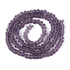 Frosted Transparent Glass Beads Strands GLAA-N016-4mm-02-2