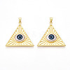 Brass Resin Pendants KK-T070-97-1