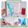 1 Bag Butterfly Laser Acrylic Slant Back Jewelry Earrings Display Stands ODIS-FG0002-02-3