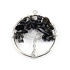 Natural Obsidian Tree fo Life Pendants WG82707-17-1