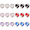 18Pcs 6 Colors Alloy Glass Charms FIND-TA0009-91P-2