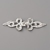 Zinc Alloy Crystal Rhinestone Snap Lock Clasps FIND-WH0008-21S-2