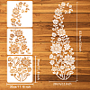 3Pcs 3 Styles PET Hollow Out Drawing Painting Stencils DIY-WH0394-0128-2