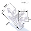 Brass Micro Pave Clear Cubic Zirconia Finger Rings FS-WG77E03-01-3