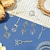 8Pcs 8 Styles Ion Plating(IP) 201 Stainless Steel Pendants STAS-YW0011-21-4