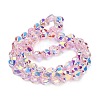 Electroplate Transparent Glass Beads Strands X-EGLA-B012-AB09-2