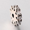 Brass Micro Pave Cubic Zirconia Spacer Beads ZIRC-M037-01B-RS-2