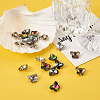 Electroplated Glass Charms EGLA-TA0001-09-5