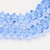 Faceted Bicone Transparent Glass Bead Strands GLAA-J082-A08-1
