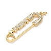 Mother's Day Brass Micro Pave Clear Cubic Zirconia Pendants KK-T084-01A-G-2